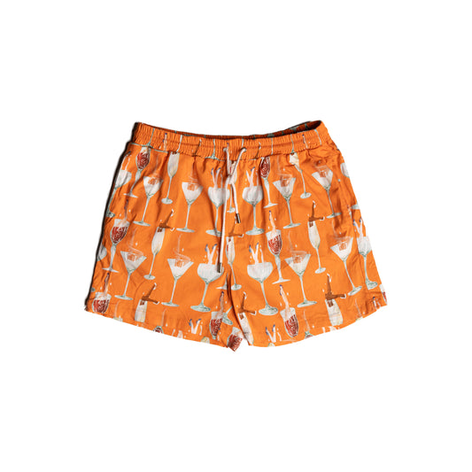 Orange Liquid Ladies Shorts